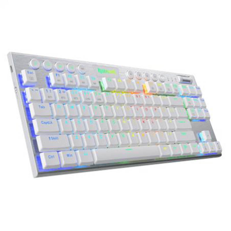 Teclado Redragon Horus 621 Gaming RGB Wireless Switch Red Blanco