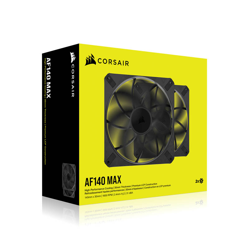 Ventilador Corsair RS140 MAX PWM 140mm Doble Pack Negro