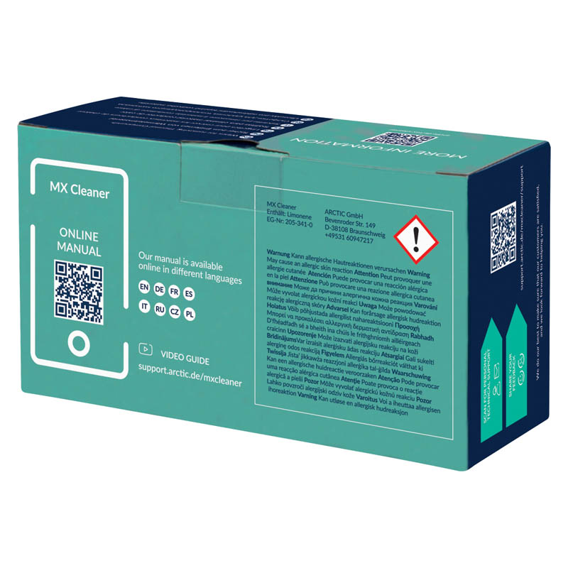 Toallitas Arctic MX Cleaner Box 40 Unidades