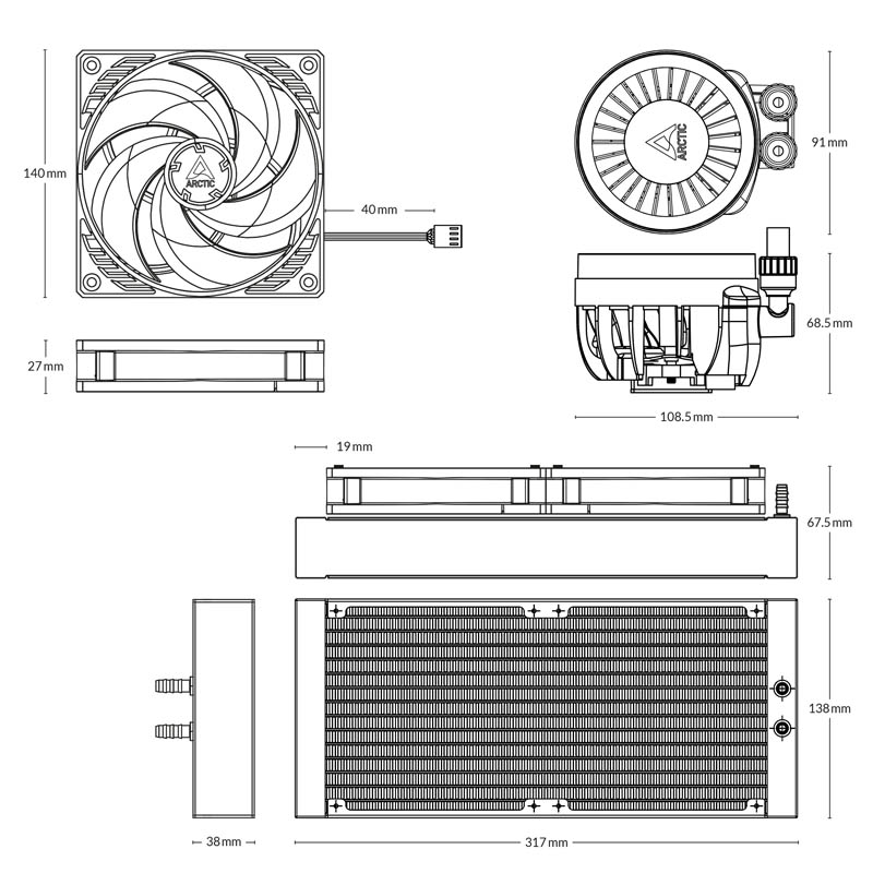 Kit Refrigeración Líquida Arctic Liquid Freezer III 280