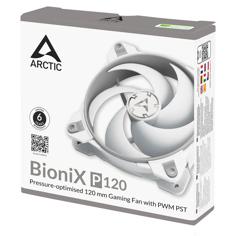Ventilador Arctic BioniX F120 PWM PST 120mm Blanco
