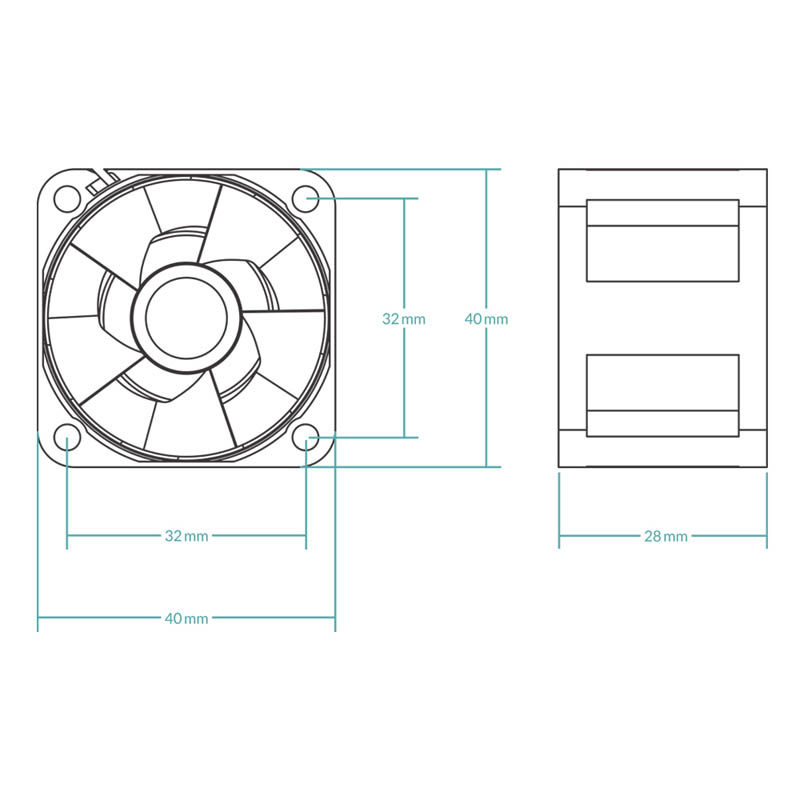 Ventilador Arctic S4028-15K RPM 40mm Negro