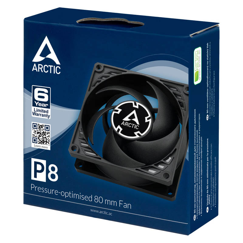 Ventilador Arctic P Series 8 80mm Negro