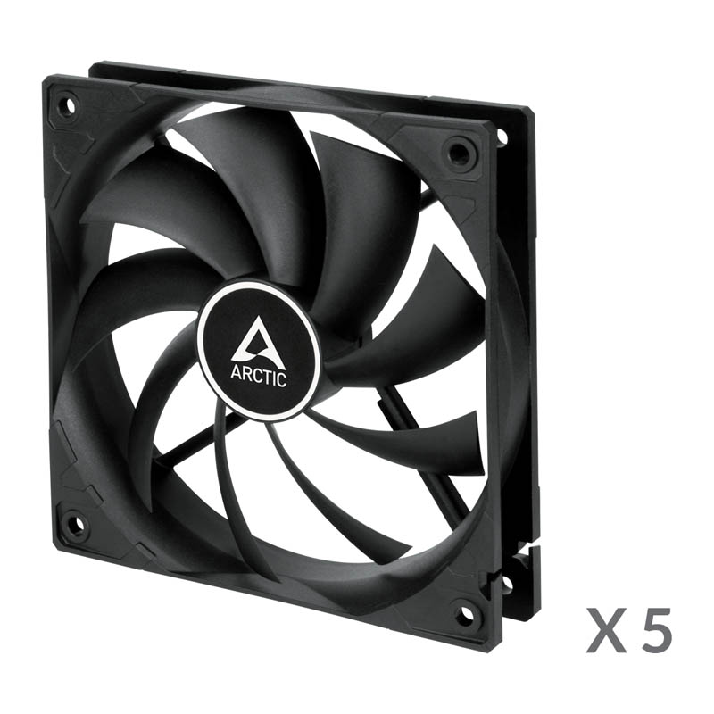 Ventilador Arctic F12 120mm Pack 5 Uds. Negro