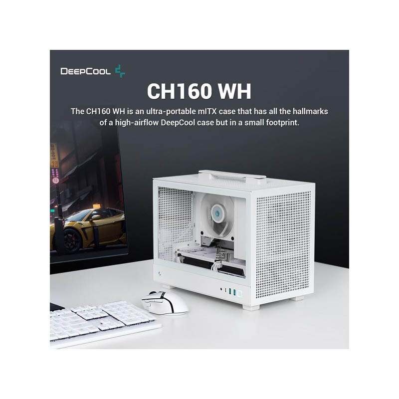 Caja/Torre DeepCool CH160 WH Blanco