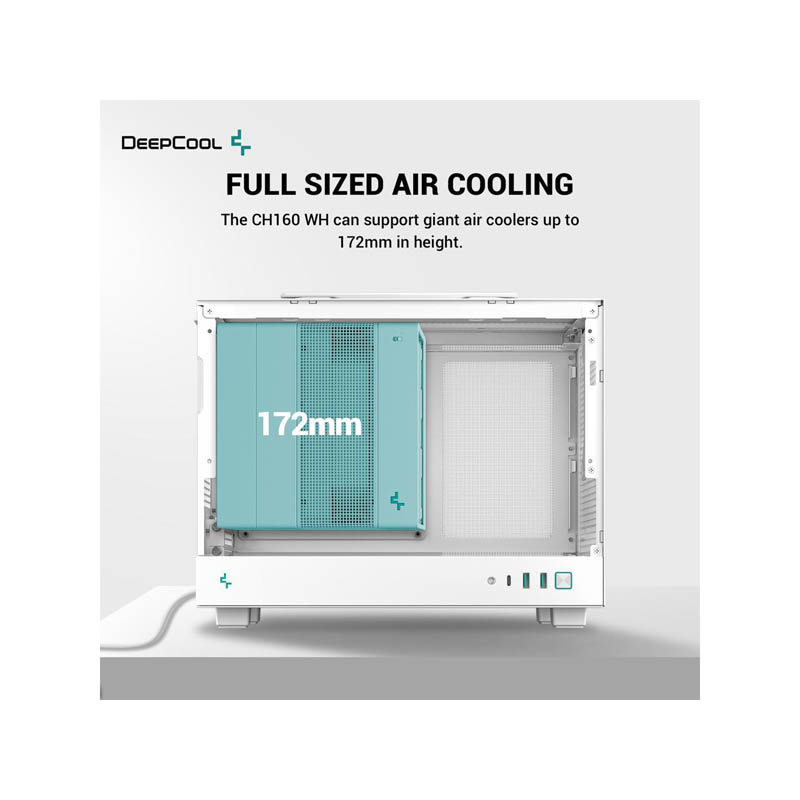 Caja/Torre DeepCool CH160 WH Blanco