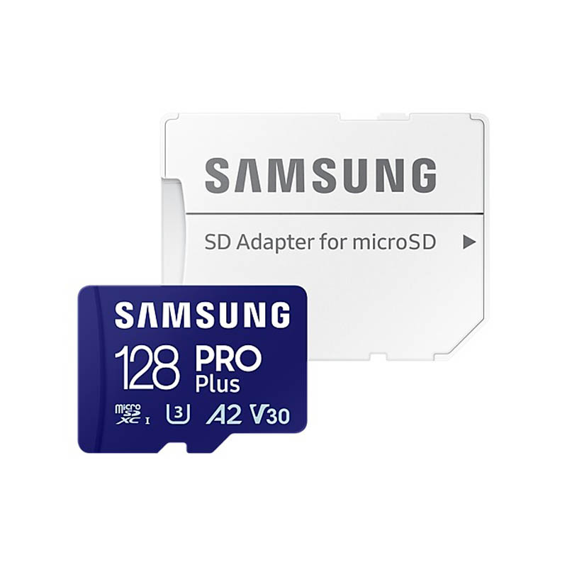 Tarjeta Memoria Samsung PRO Plus 2023 128GB Azul + Adaptador SD
