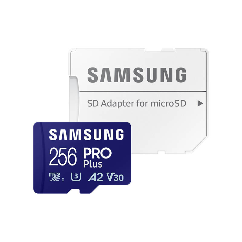 Tarjeta Memoria Samsung PRO Plus 2023 256GB Azul + Adaptador SD