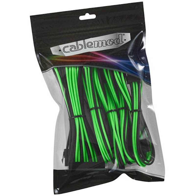 Kit Cables CableMod Classic ModMesh Serie 8+6 Negro Verde