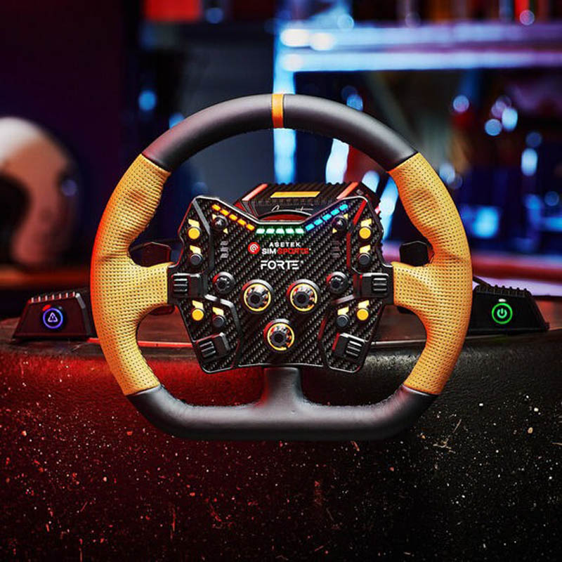 Accesorio Asetek SimSports GT Llanta De Cuero Naranja