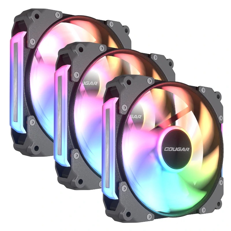 Ventilador Cougar Apolar 120 ARGB Triple Pack Negro Modular