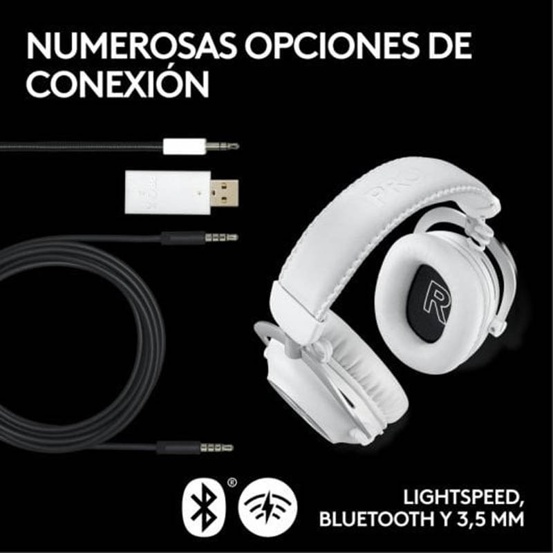 Auriculares Logitech Pro X 2 LightSpeed Wireless Blanco