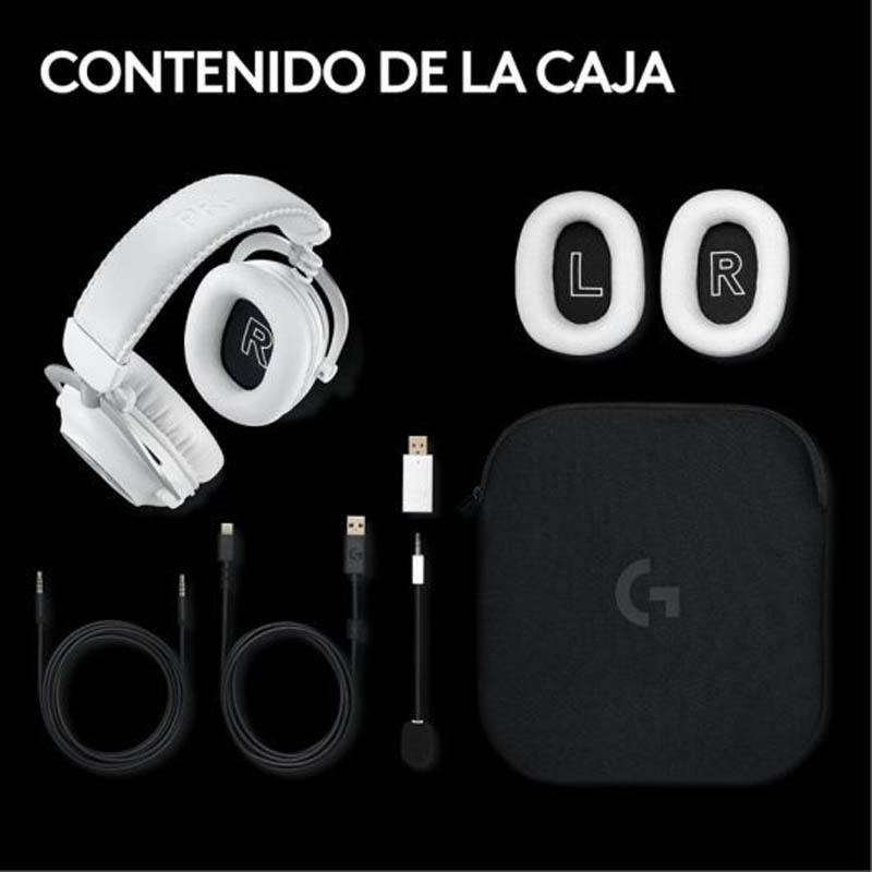 Auriculares Logitech Pro X 2 LightSpeed Wireless Blanco