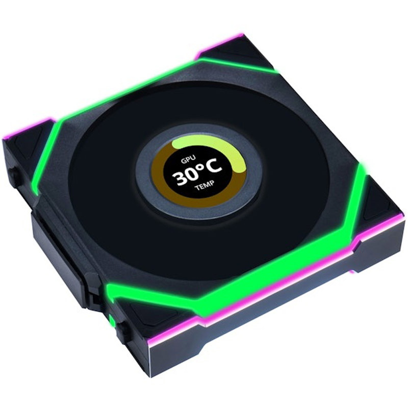 Ventilador Lian Li Uni Fan SL LCD ARGB Reverse Blade 120mm Triple Pack Wireless Negro