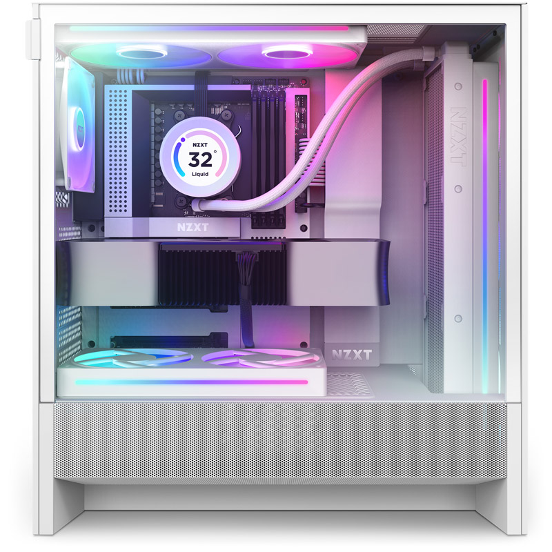 Caja/Torre NZXT H5 Flow RGB Blanco