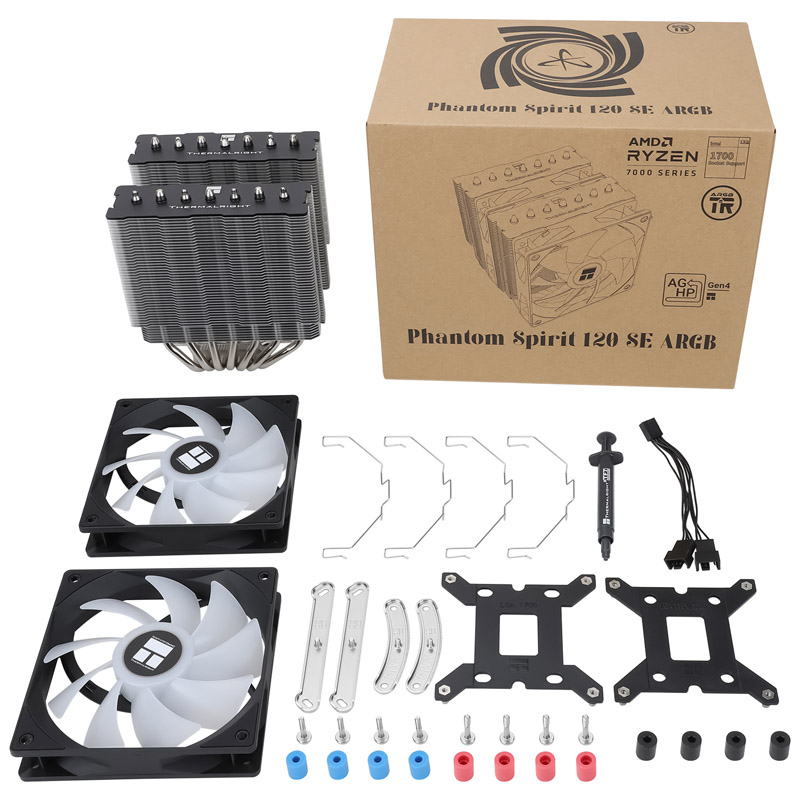 Disipador CPU ThermalRight Phantom Spirit 120 SE ARGB Negro