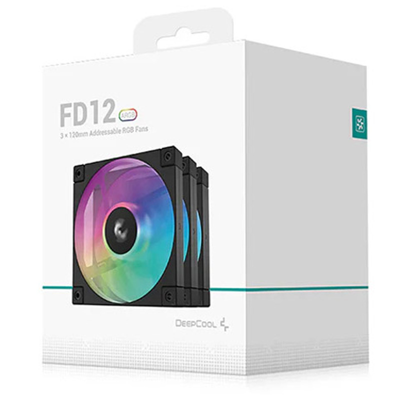Ventilador DeepCool FD12 ARGB 120mm Triple Pack Negro