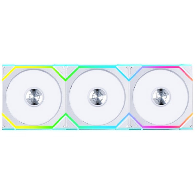 Ventilador Lian Li Uni Fan SL120 Wireless ARGB Reverse Blade 120mm Triple Pack Blanco