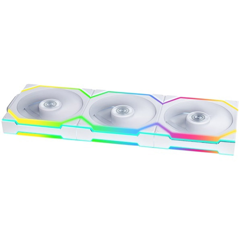 Ventilador Lian Li Uni Fan SL120 Wireless ARGB Reverse Blade 120mm Triple Pack Blanco