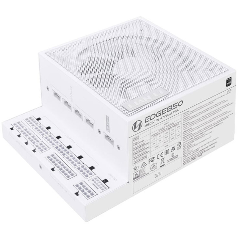 Fuente/PSU Lian Li Edge EG0850 80 Plus Platinum 850W ATX 3.1 PCIE 5.1 Modular Blanco