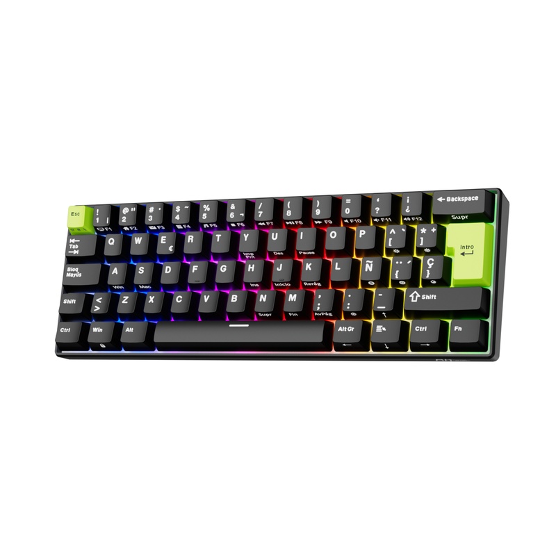 Teclado Royal Kludge RKC61 Hall Effect Magnetic Switch Mint Negro