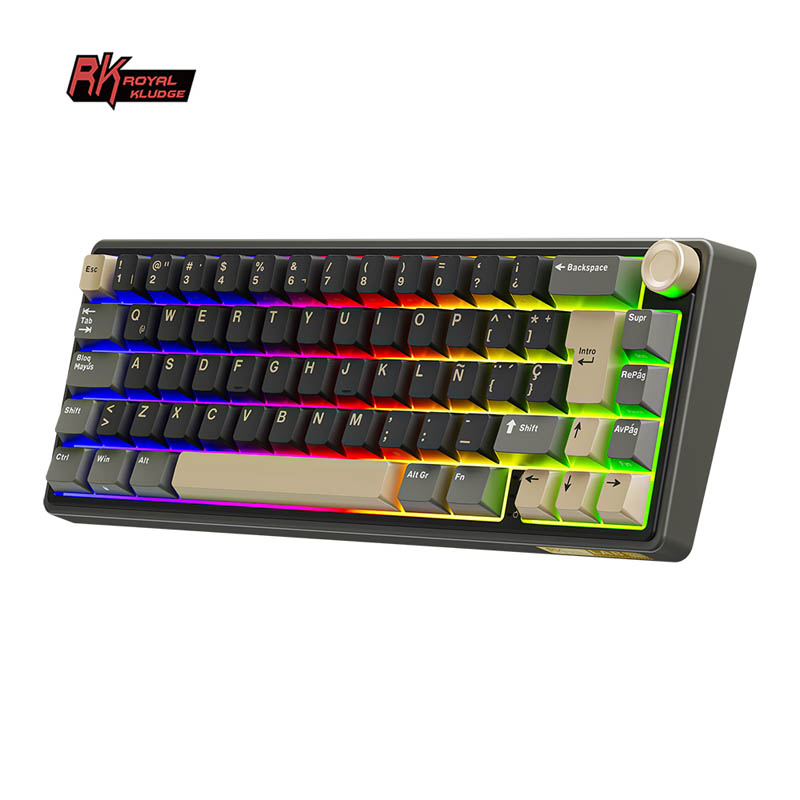 Teclado Gaming Royal Kludge RKR65 ISO-ES Hot-Swappable Switch Chartreuse Phantom - Reacondicionado