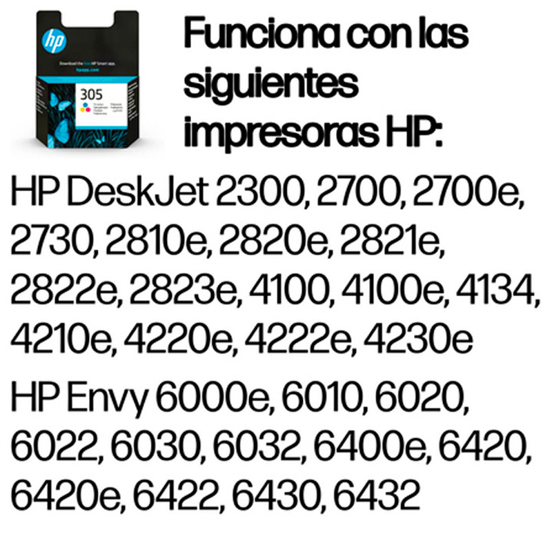 Cartucho Tinta HP Original 305 Tri-Color