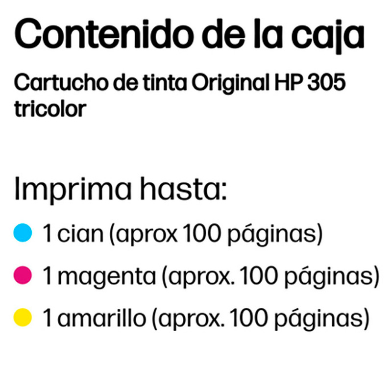 Cartucho Tinta HP Original 305 Tri-Color
