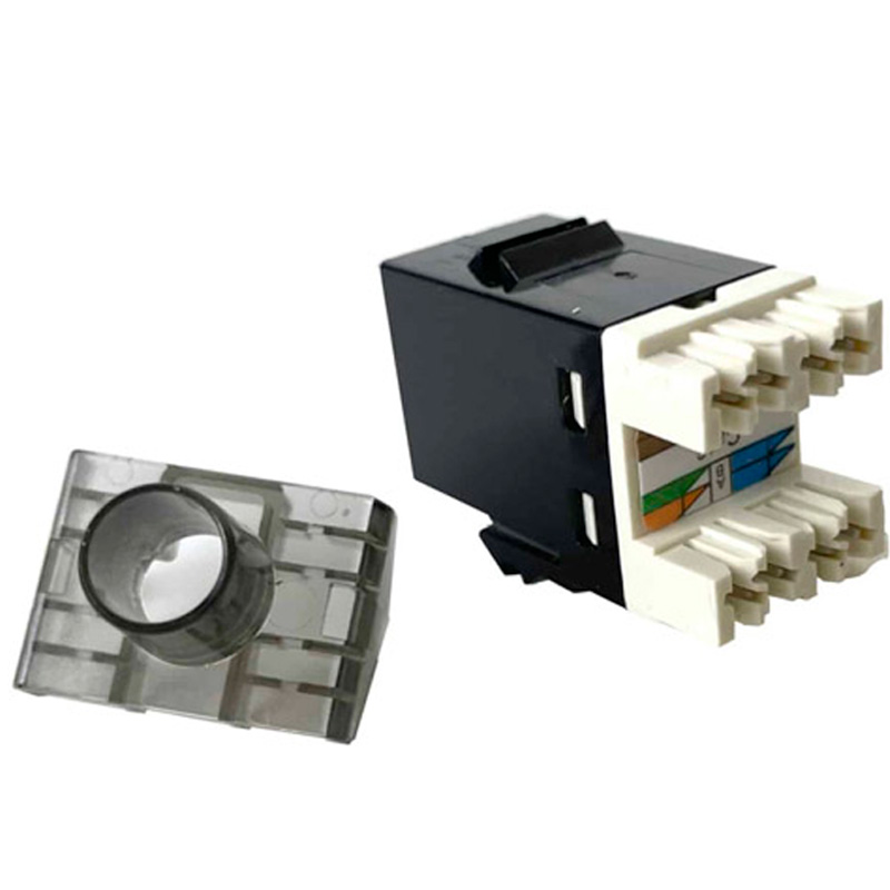 Conector RJ45 Phasak Keystone Dual UTP SD 3018 Cat.6 UTP Negro