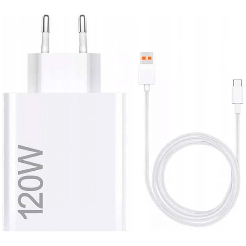Cargador USB Xiaomi 120W HyperCharge Combo (1xUSB-A) + Cable (USB A-C)