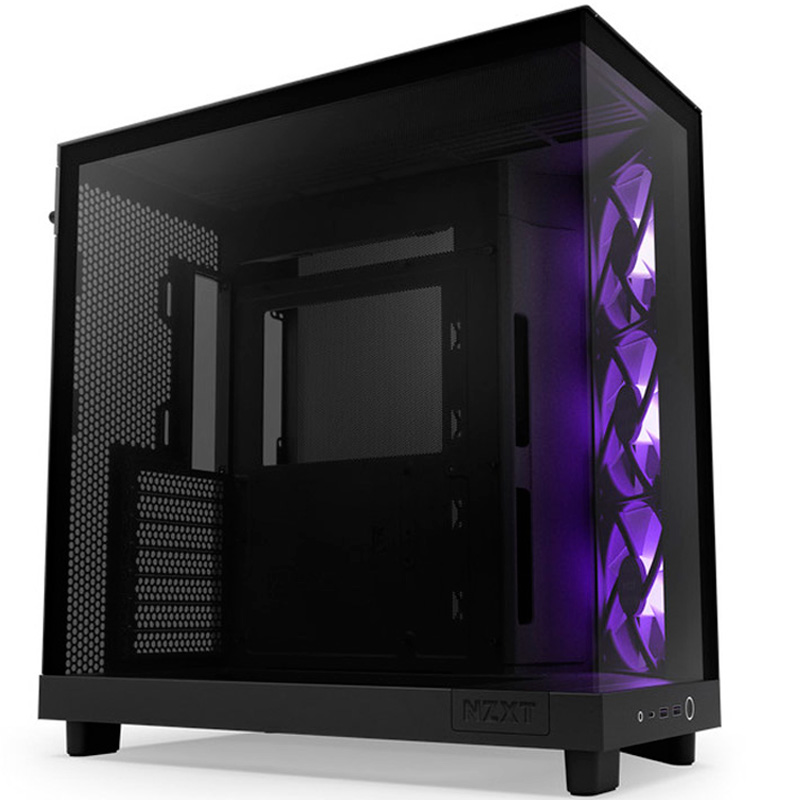 Caja/Torre NZXT H6 Flow RGB Negro - Reacondicionado
