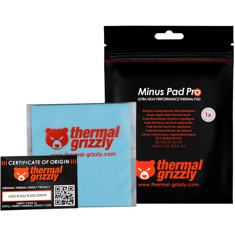 Almohadilla Térmica Thermal Grizzly Minus Pad Pro 100 x 100 x 0,5 mm