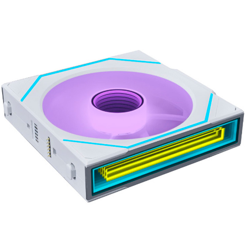 Ventilador Lian Li Uni Fan SL-INF Wireless ARGB Reverse Blade 120mm Blanco