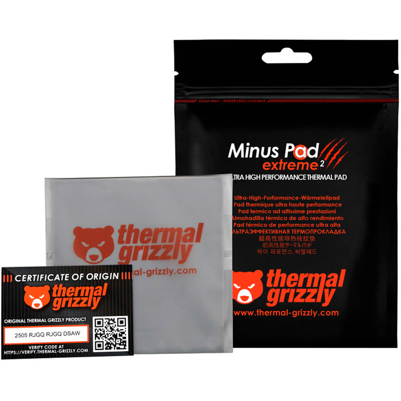 Almohadilla Térmica Thermal Grizzly Minus Pad Extreme 2 100 x 100 x 1,5 mm