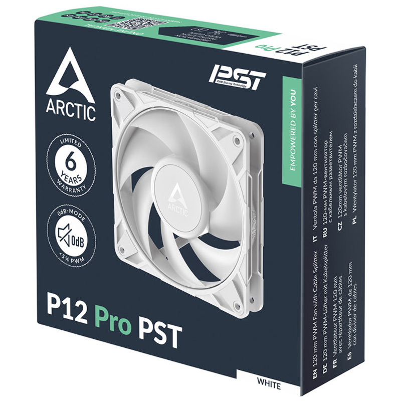 Ventilador Arctic P12 Pro PST 120mm Blanco