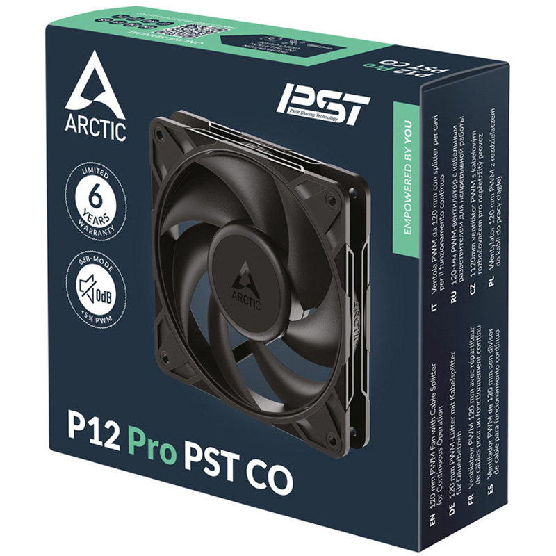 Ventilador Arctic P12 Pro PST CO 120mm Negro