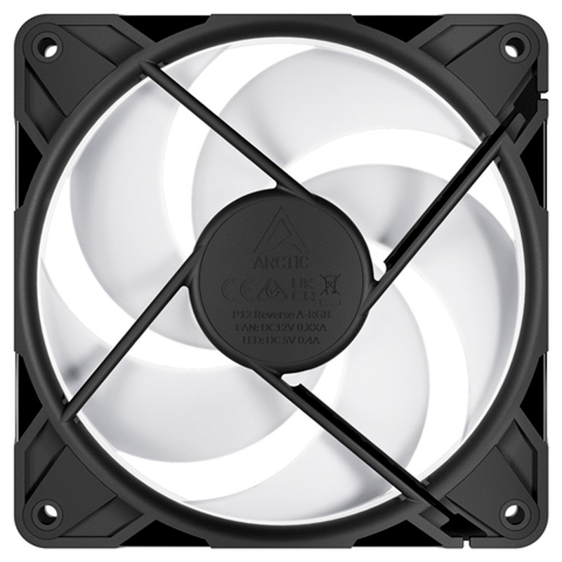 Ventilador Arctic P12 Pro Reverse ARGB 120mm Negro