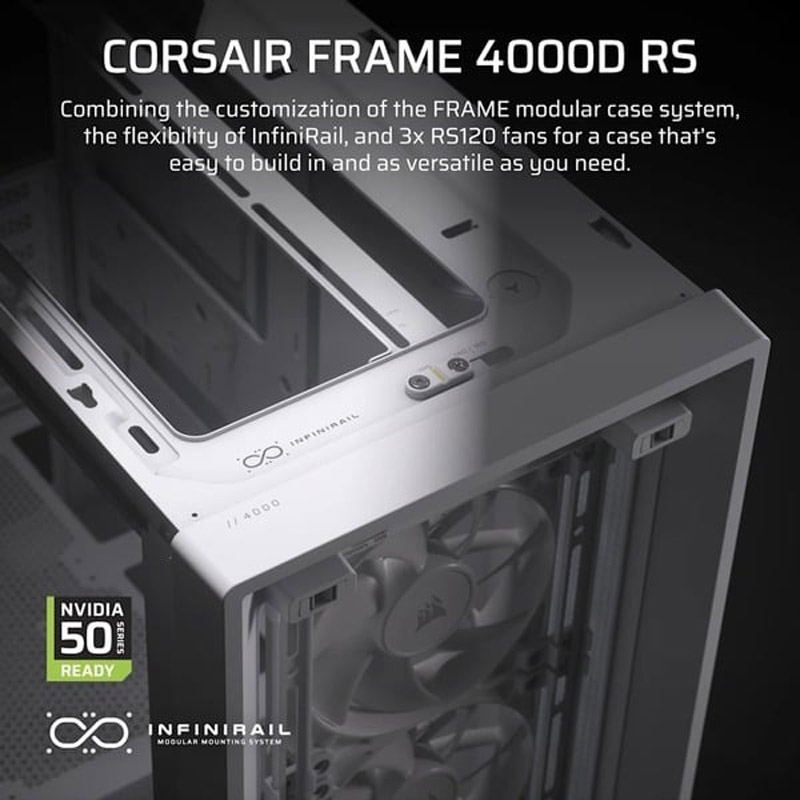 Caja/Torre Corsair FRAME 4000D RS Blanco