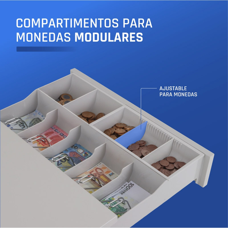 Cajón Portamonedas iggual IRON-30W 42cm Blanco