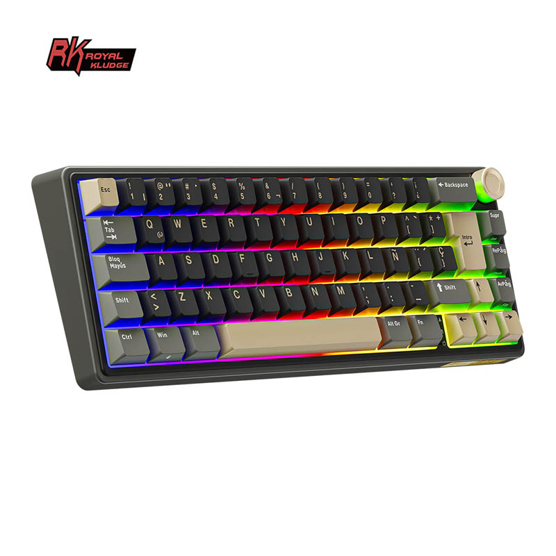 Teclado Gaming Royal Kludge RKR65 ISO-ES Hot-Swappable Switch Chartreuse Phantom - Reacondicionado