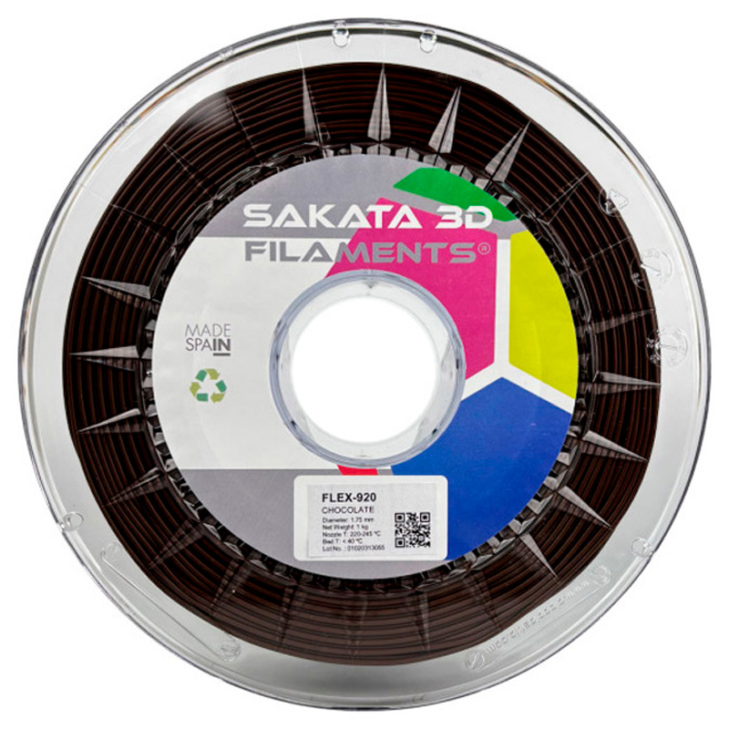 Filamento Sakata 3D FLEX 920 1.75mm 1Kg Chocolate