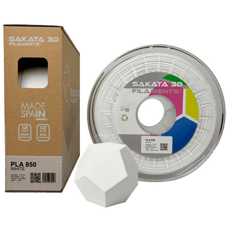 Filamento Sakata 3D PLA 850 2.85mm 1Kg Blanco