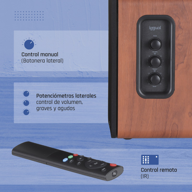 Altavoces iggual IGG319963 2.0 50W Bluetooth 5.3 Home Studio