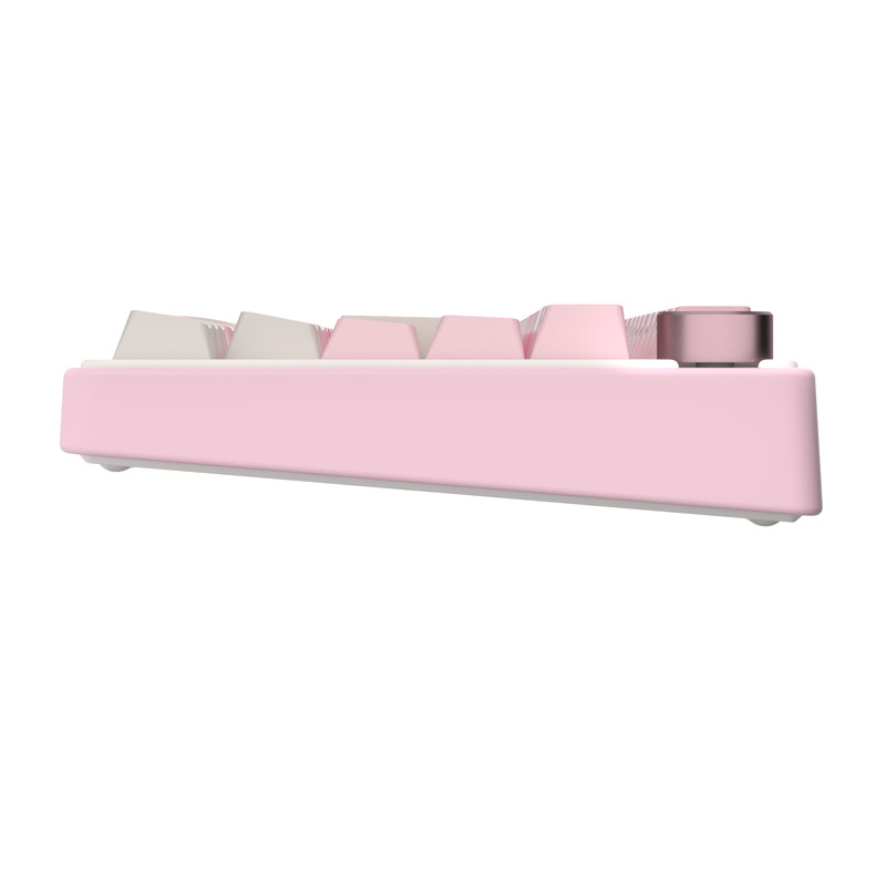 Teclado Royal Kludge R75 Hot Swap Switch Cream Pink Melody