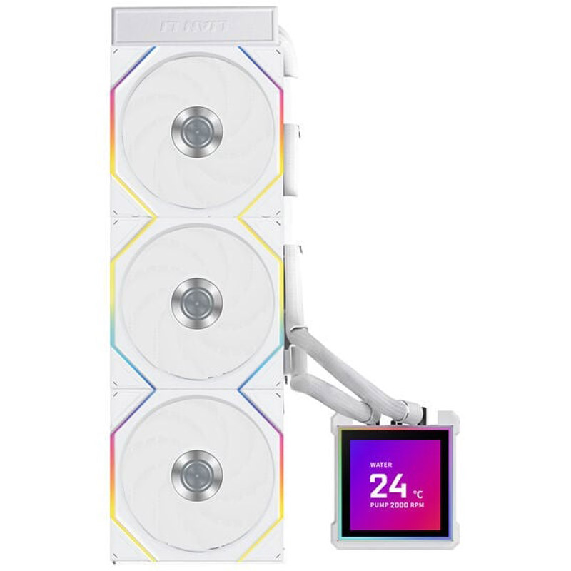 Kit Refrigeración Líquida Lian Li HydroShift II LCD-S ARGB 360TL Blanco