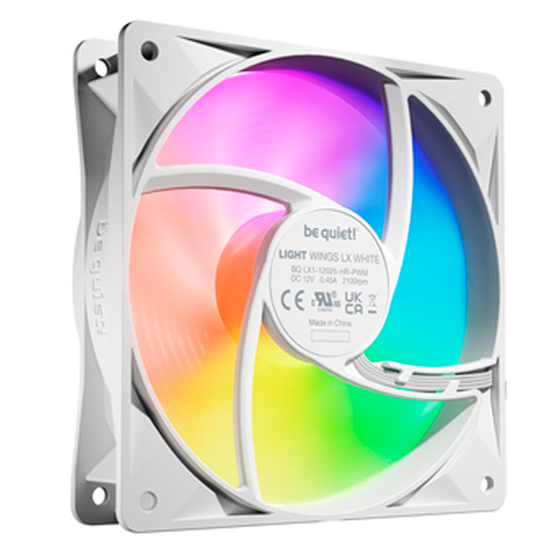 Ventilador be quiet! Light Wings LX ARGB 120mm Triple Pack HS Blanco