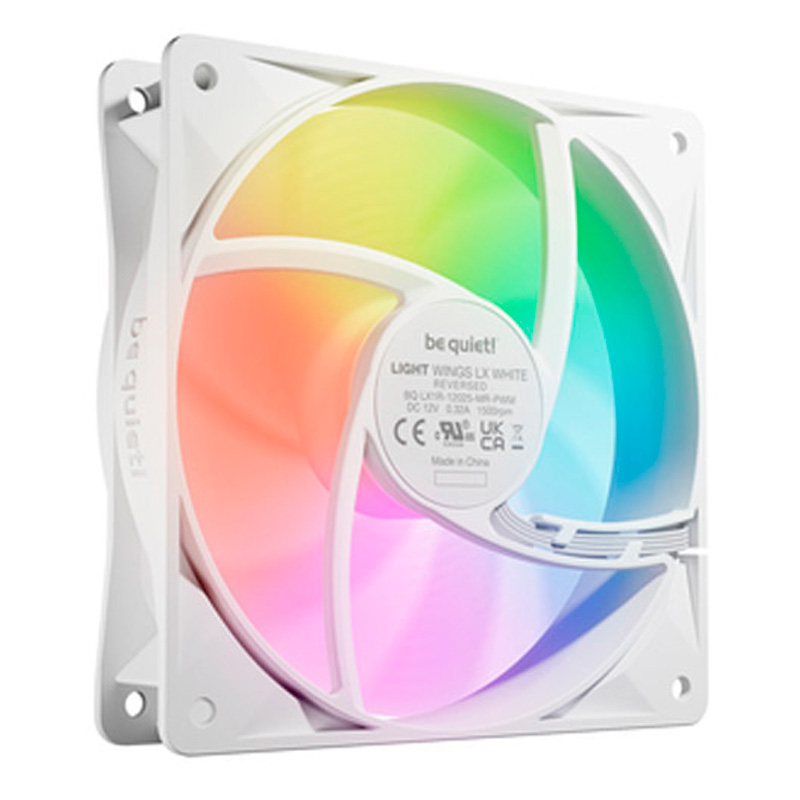 Ventilador be quiet! Light Wings LX ARGB 120mm Reverse Blanco