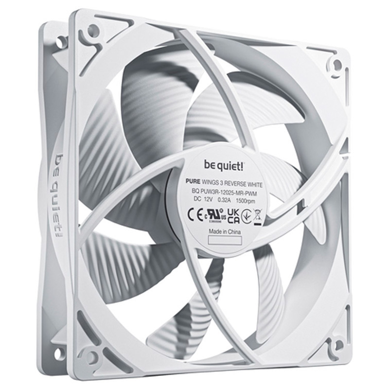 Ventilador be quiet! Pure Wings 3 120mm Reverse Triple Pack Blanco