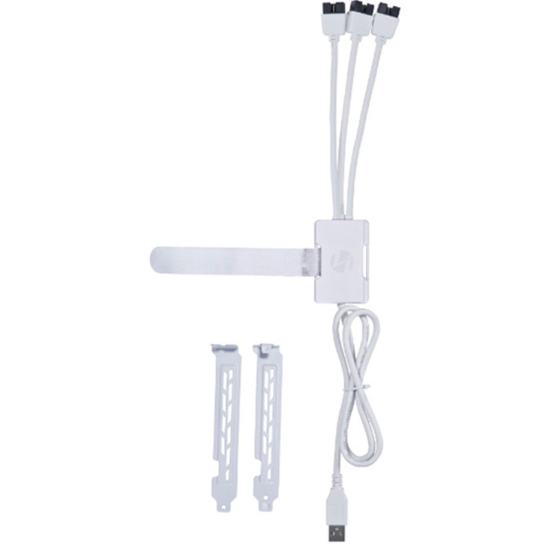 Hub Lian Li Conector USB 2.0 Macho A 3 Hembra Blanco