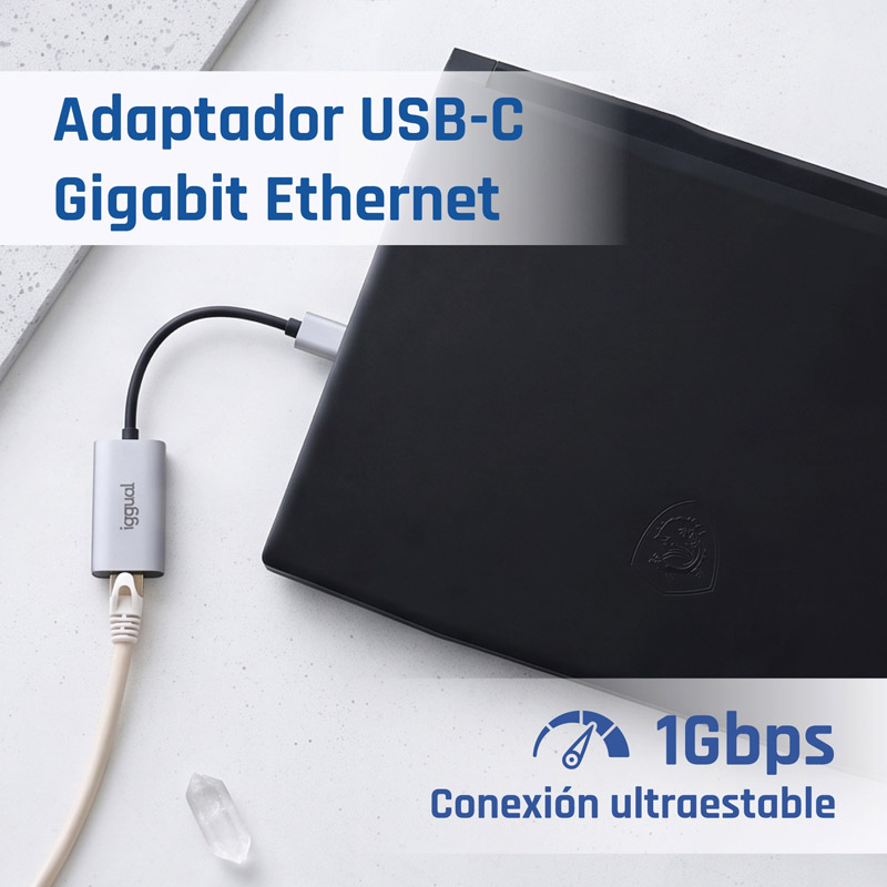 Adaptador iggual IGG318447 USB-A 3.0 A RJ45 Gigabit